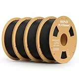 DEEPLEE PLA Filament 1.75mm, 3D Drucker Filament 4kg (1KG/Spool), Maßgenauigkeit +/- 0,02 mm, Filament 3D-Druckmaterialien für FDM 3D Drucker, Schwarz