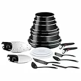 Tefal Ingenio Easy On 20-teiliges Topf und Pfannenset abnehmbarer Griff, stapelbar, platzsparend, Töpfe und Pfannen mit Antihaftversiegelung, einfache Handhabung und Reinigung, L15994