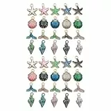AIRTILY 40 Juwelieranhänger Mit Meeresmotiven, DIY -Schmuckmaterial, Metallanhänger Können Aus Armbändern, Halsketten Und Schlüsselanhagen Hergestellt Werden.