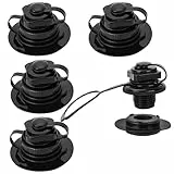 4 Stück Schlauchboot Ventile Schwarz, Pool Ventil Ersatzteil für Aufblasbare Boote und Wassersportgeräte, PP-Material, Langlebig