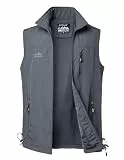 KTWOLEN Herren Freizeitweste Anglerweste Trainingsweste Hundesport Jagdweste Arbeitsweste Sportlich Schnelltrockenweste Sommer Safari Weste Atmungsaktiv Fischerweste, Grau, XL