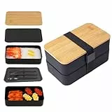 Ruayia Bento Box Japanisch, Lunchbox für Erwachsene und Kinder, Lunchbox mit Fächern, Perfekte für die Arbeit, Gesunde Ernährung Unterwegs