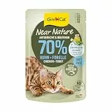 GimCat Near Nature Huhn & Forelle - Getreidefreies Nassfutter für Katzen ab dem 7. Monat mit artgerechter und beutenaher Rezeptur - 16 Beutel (16 x 85 g)