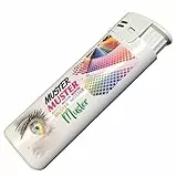 #teamludorf Elektronik Feuerzeug Set, 50 Stück Weiss, Beidseitig Bedruckbar, Nachfüllbar - Werbefeuerzeug für Hochzeit, Events & Werbung