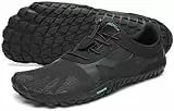 SAGUARO Barfußschuhe Herren Damen Traillaufschuhe Outdoor & Indoor Training Fitnessschuhe Wander Wald Strand Straße Laufschuhe Walkingschuhe Schnell Trocknend Badeschuhe, Öl Schwarz, 40 EU