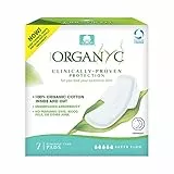 Organyc, Hygienebinden mit Flügeln für die Nacht, aus zertifizierter Bio-Baumwolle, für sehr starke Tage - 1 Packungen zu je 7 Stück