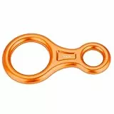 MAGT Abseilachter, 35KN Hochfester Seil Abseilgerät Aluminiumlegierung Abbildung 8 Seilabseilgerät Rescue Kletterausrüstung Sicherungsgerät(Orange)