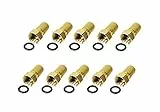 Premium X 10x F-Stecker 7,5 mm mit Gummidichtring für Koaxialkabel Antennenkabel Koax Kabel