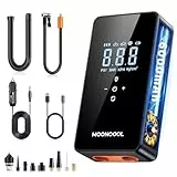 luftpumpe elektrisch, 150 PSI schnelle elektrische Luftpumpe mit Doppelmotor, 6000 mAh Powerbank, LED, Multifunktions-Luftkompresse für Paddle-Boards, Auto, Fahrrad, Motorräder, Bälle