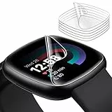 JETech Schutzfolie für Fitbit Versa 4/Sense 2, Anti-Kratzer Flexibler TPU Folie Displayschutz, HD Klar, 6 Stück
