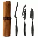 BOSKA Käsemesser-Set Monaco+ / drei Käsemesser/stilvolles Design/Edelstahl/Schwarz / 280 x 250 x 10 mm