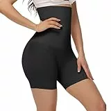 DiULi Bauchweg Unterhose Damen, Hohe Taille Miederhose mit Bein, Figurformende Bauchkontrolle DamenShapewear, Starke Formende, Body Shaper für Frauen, M, Schwarz