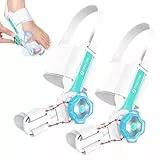 TENICORE Hallux Valgus Korrektur Einstellbarer Knopf Hallux Valgus Schiene Ballenzeh Mann Frau Zehen Begradigen Links Rechts Fuß 2 Stück Aktualisierte Fassung