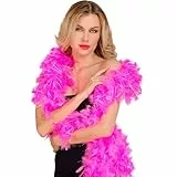 W WIDMANN MILANO Party Fashion - Federboa mit Lametta, Länge circa 180 cm, Federschal, Accessoire, Mottoparty