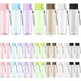 MSYU 35 Stück Wasserflasche Bulk, 500ml Kunststoff Sport Wasserflaschen mit Griffband, auslaufsichere Trinkflaschen, tragbare Gym Wasserflaschen, große Reiseflaschen für Schule, Reisen, Fitness
