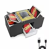 Kolamom Kartenmischmaschine Elektrische für 1-2 Decks, Automatischer Spielkarten Mischmaschine für Familientreffen, Kartenmischer Elektrisch für UNO, Poker, Blackjack - USB + Batteriebetrieben