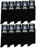 Occulto Herren & Damen Schwarze Socken 10er Pack, 20er Pack, 30er Pack (Modell: Hermann) 10 Paar | Schwarz 43-46