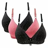 3er Pack Klassische BHS Damen Ohne Bügel Push Up mit Verstellbarem Bustier Nahtloser Bra Bequem Große Brüste Unterwäsche für Alltag Yoga Trainings Schlaf Sport BH Bralette Damen Spitze (Black, S)