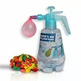 alldoro 60200 Pumpe für Wasserbomben oder Luftballons, für Kinder ab 8 Jahren - Ballonfüller mit 1,5 L Tank, Knotenhilfe und 250 Ballons