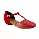 Rummos Damen Tanzschuhe Carol - Leder/Nubuck MaitRed/Rot - Medium (Normal) - 2 cm Block - EUR 40