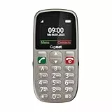 Gigaset GL395 Mobiltelefon – einfache Bedienung für Senioren, große Tasten & SOS-Notruftaste – Staub- & spritzwassergeschützt IP44 Schutzklasse – ohne Vertrag – 2,2 Zoll TFT-Farbdisplay, Titanium
