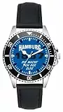 KIESENBERG Herrenuhr Armbanduhr Hamburg Geschenk Artikel Idee Fan nalog Quartz Lederarmband Uhr L-6044