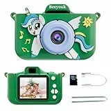 Beeyouk Kinder-Kamera, Geschenke mädchen 4 Jahre-Digitalkamera Kinder,Einhorn-Softshel-Anti-Drop Fotoapparat Kinder,Spielzeug-Kamera ab 3 Geschenk für Kinder im Alter von 4 5 6 7 8 Jahren