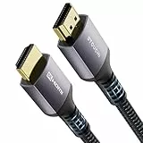 Stouchi 4m HDMI Kabel 8K Ultra HD 48Gbps High Speed ​​8K60 4K120 144Hz RTX 3080 eARC HDR10 4:4:4 HDCP 2.2&2.3 Dolby HDMI 2.1 Kompatibel mit Fire TV/Roku TV/PS5/Xbox Series X/Samsung/Sony/LG