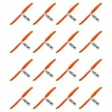 QUARKZMAN 8060 Luftschrauben 8x6 Prop 2-Flügelrad Starrflügler Orange Ersatz Stützen mit Adapter Ringe für Airplane RC Plane Paket von 16