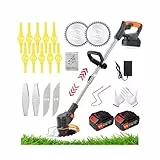 Rasentrimmer mit Akku Rasenkantenschneider Akku Rasentrimmer mit Akku 24V Akku Freischneider & Akku Trimmer 90° drehbarer für Rasenschneiden Rasenpflege Auffahrt und Garten