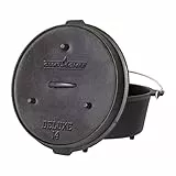 Camp Chef Schmortopf aus Gusseisen mit Deckel und Deckelheber, 35,6 cm, DO14