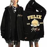 KASENFASHION Kapuzenpullover-Y2K Hoodie mit Zip Süße BangChan Lee Know Changbin Hyunjin Han Felix Seungmin I.N Motive Unisex Harajuku Streetwear