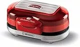 Ariete Hamburger Maker Party Time 205, Elektrischer Sandwichmaker, Elektrischer Grill mit Zwei Antihaftbeschichteten Grillplatten, 2 Heizkammern, Leicht zu Reinigen, 1200 W, Rot