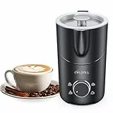 COLDFILL Milchaufschäumer Elektrisch 8-in-1, 400ml Automatischer Milchschäumer für Heiße & Kalte Schäume, Spülmaschinengeeignet, Abnehmbares, Leise, für Latte, Cappuccino, Sojamilch, Hafermilch