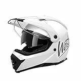 Westt Motocross Helm Crosshelm MTB Motorradhelm Integralhelm Helm Motorrad Enduro Quad Helm mit Visier und Sonnenblende für Erwachsene ECE 22.06 Zertifiziert