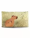 NICI Kuschelkissen Capybara Capy-Barbara 43 x 25cm - Flauschiges Capybara Kuscheltier Kissen für Mädchen, Jungen & Babys, Rechteckiges Stofftierkissen – 61226