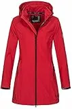 A. Salvarini Damen Softshell Jacke wasserabweisend Outdoor lang AS-131 [AS-131-Rot-Gr.M]
