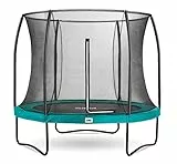 Salta Comfort Edition – ⌀183/213/251/305/366/396/427cm - TÜV geprüft – Schwarz/Grün/Pink - rundes Outdoor Trampolin, Gartentrampolin - Set mit Sprungmatte, Sicherheitsnetz, Federn, Randabdeckung
