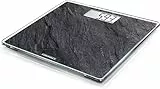 Soehnle Style Sense Compact 300 Slate, digitale Personenwaage mit LCD-Anzeige, elektronische Waage mit extraflachem Design, große Trittfläche, Körperwaage mit einer Tragkraft bis zu 180 kg
