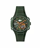Lacoste Analoge-Digitale Multifunktions-Quarzuhr für Herren Kollektion LC33 mit Grünes Silikonarmband - 2011367