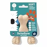 BetterBone - Hundespielzeug zum Kauen - Mini Soft Beef - Kauknochen Hund Nylon- & GMO-frei auf Zellulosebasis - Kauspielzeug weich mit leckerem Rindfleischgeschmack - Kauholz Splitterfrei & nachhaltig