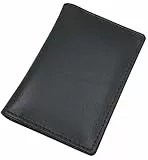 myledershop Soft-Rindleder Kreditkartenetui/Visitenkartenetui/Kartenetui/Scheckkartenetui/Kartenmäppchen mit RFID & NFC Schutz in Schwarz