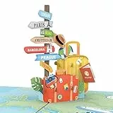 papercrush® Pop-Up Karte „Gute Reise“ (Europa Edition) - 3D Gutscheinkarte oder Geldgeschenk für Städtereise nach London, Paris & Rom - Reisegutschein für Amsterdam, Barcelona, Prag & Wien