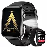 Smartwatch Herren Damen, 1,91'' HD Touch Fitnessuhr mit LED Taschenlampe & Bluetooth Anrufe, 100+ Sportmodi Fitness Tracker mit SpO2-Schlaf-Schrittzähler-2 Armbändern, IP68 Wasserdicht für iOS Android