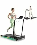 UREVO 3 in 1 Laufband mit 9% Steigung, Laufband Klappbar mit Sicherheitsgriff, One-Touch-HIIT-Modus, Gehen, Joggen oder Laufen fürs Homeoffice, Kein Zusammenbau erforderlich, Fernbedienung & LED-Anzei