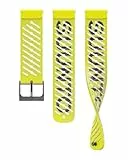 SUUNTO 22 ATH5 Silikon Armband Kompatibel Race, Vertical, 9 Peak Pro, 9 Peak, 5 Peak, Watch Strap Weiches Silikon Ersatzband 22mm Lemon Yellow S+M