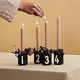 Design Letters Espressotassen Set 4 Stück | Porzellan Espresso Kaffeetasse | Perfekt als Kerzenhalter, Kerzen Deko, Tischdeko | Espresso Tassen mit eingravierten Buchstaben | Mini Tassen | 50 Ml
