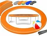 KESSER® - Trampolin Randabdeckung Ø 244 cm, 30cm breit 100% UV-beständig reißfest Federabdeckung inkl. Beachball Orange