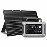 ALLPOWERS R600 Tragbare Powerstation mit 100W Solarpanel, 299Wh Solargenerator mit 600W AC/100W USB-C Ausgang, LiFePO4 Batterie Schnellladung Solar Powerstation für Camping, Wohnmobil, Off-Grid