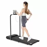 HomeFitnessCode Laufband Klappbar mit Neigung - Walking Pad für Zuhause Laufpad mit Steigung Walkpad Untertisch Elektrisch 1-10 KMH Treadmill Walking Band Gehband, Schwarz